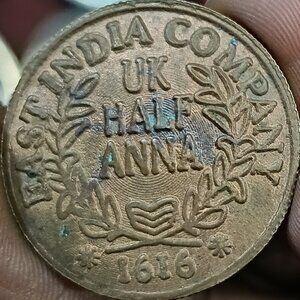 Rare Antique Coin for Sale – UK Half Anna (1616)